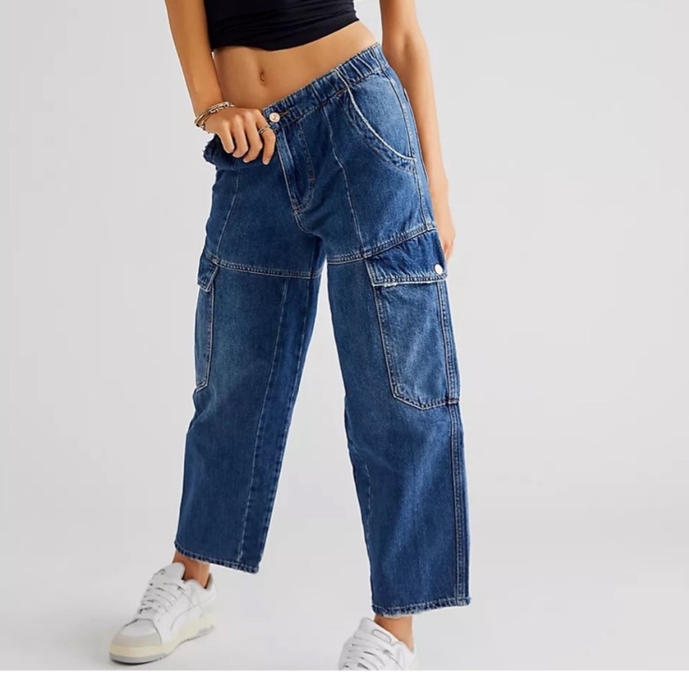 Free People We the Free All Star Pull-On Jeans size M